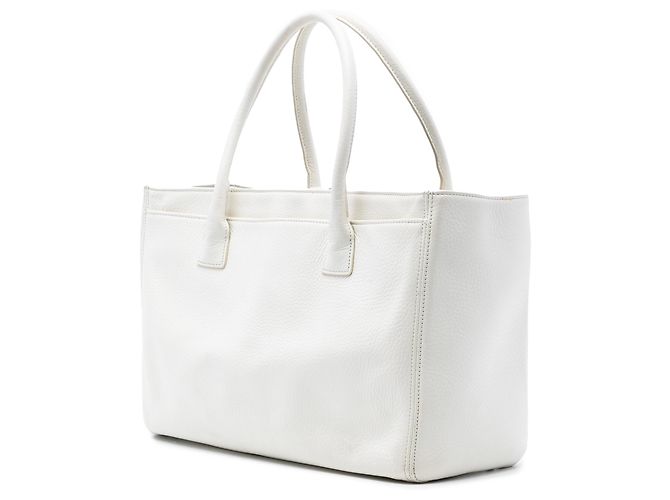 Borsa Executive Cerf in Caviar Bianco Medio di Chanel - vista 2