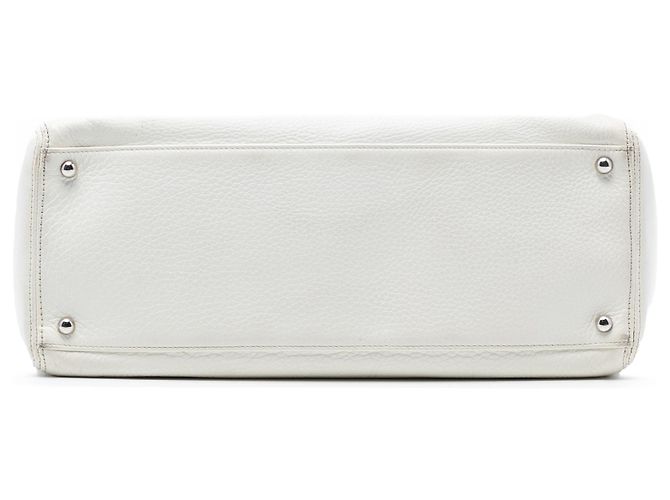 Borsa Executive Cerf in Caviar Bianco Medio di Chanel - vista 3