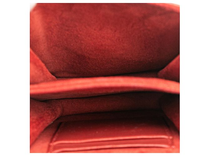 Dior Crossbody Vertical Diorama in agnello rosso con borchie - vista 4