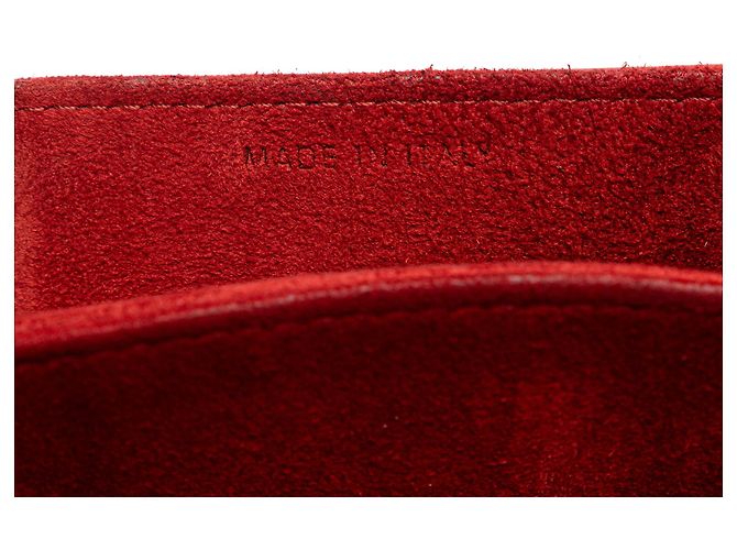 Dior Crossbody Vertical Diorama in agnello rosso con borchie - vista 7