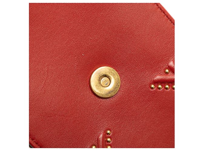Dior Crossbody Vertical Diorama in agnello rosso con borchie - vista 9
