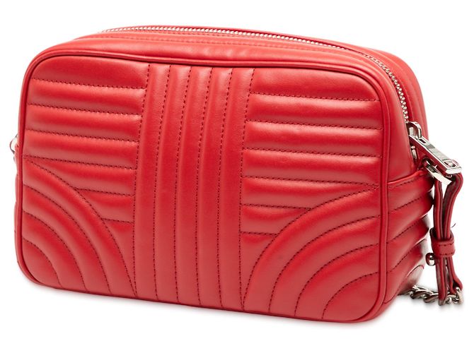 Borsa a tracolla Diagramme in pelle di vitello rossa Prada Red - view 2