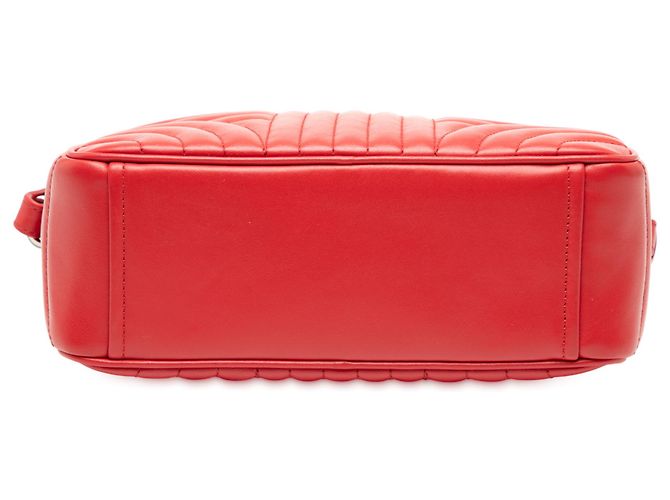 Borsa a tracolla Diagramme in pelle di vitello rossa Prada Red - view 3