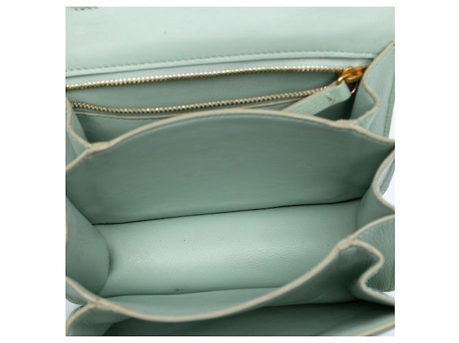 Classic Box Céline Celine Verde Piccola Scatola Classica in Pelle di Vitello - vista 4