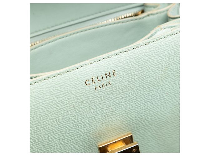 Classic Box Céline Celine Verde Piccola Scatola Classica in Pelle di Vitello - vista 5