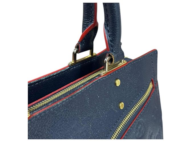 Borsa a spalla Monogram Empreinte Three PM di Louis Vuitton Rosso Blu navy - vista 13