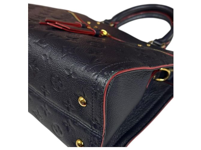 Borsa a spalla Monogram Empreinte Three PM di Louis Vuitton Rosso Blu navy - vista 7