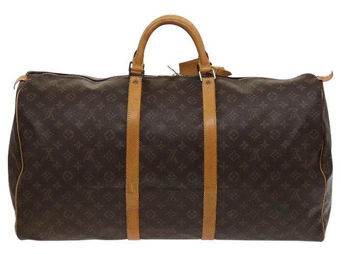 Borsa Keepall Louis Vuitton in tela Monogram 60 Marrone - vista 2