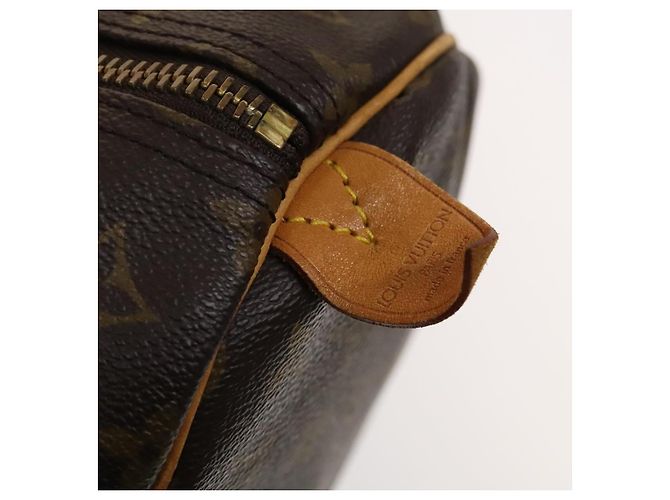 Borsa Keepall Louis Vuitton in tela Monogram 60 Marrone - vista 6