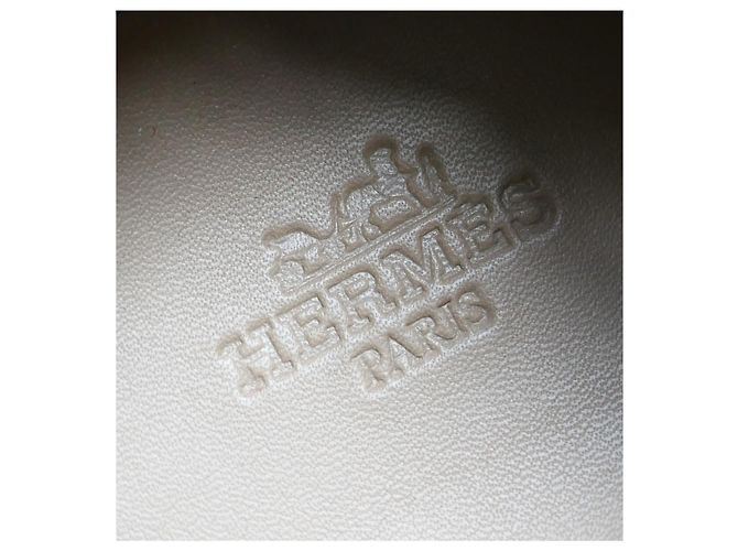 Stivali Flocon Hermès in pelle bianca foderati in shearling per escursioni Bianco - vista 19
