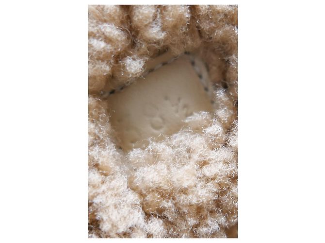 Stivali Flocon Hermès in pelle bianca foderati in shearling per escursioni Bianco - vista 23