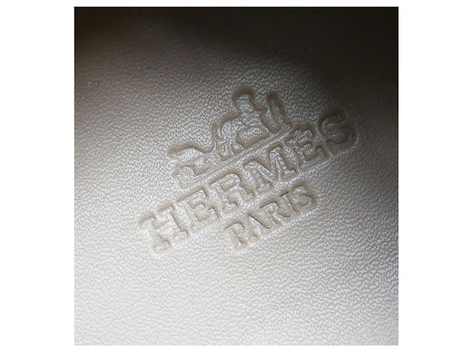 Stivali Flocon Hermès in pelle bianca foderati in shearling per escursioni Bianco - vista 9
