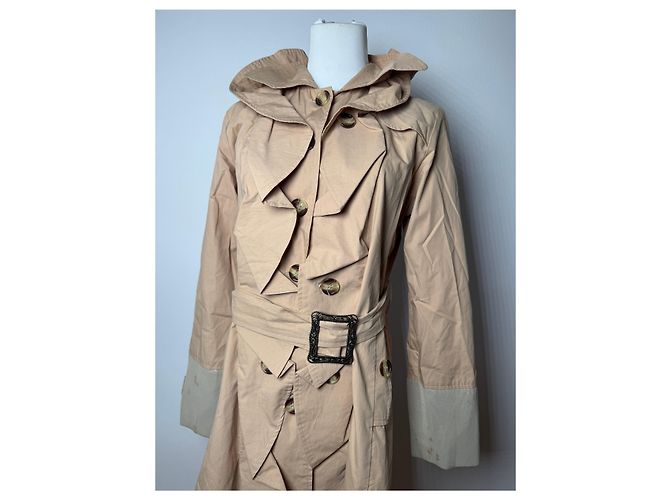 Chloé Vintage Chloe Cotton Trenchcoat Beige Brown XS - view 10
