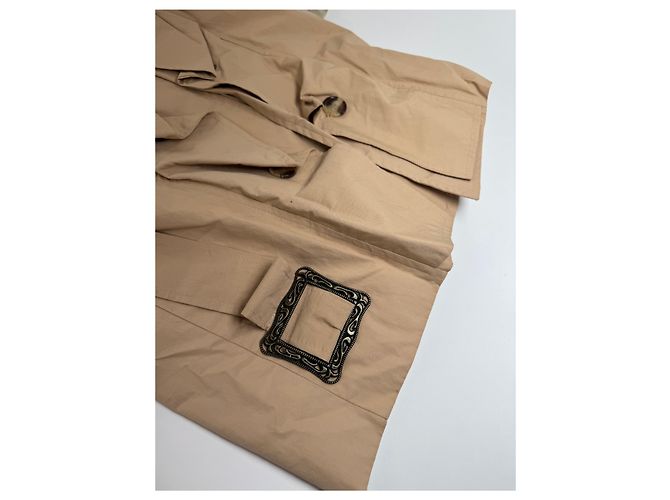 Chloé Vintage Chloe Cotton Trenchcoat Beige Brown XS - view 5