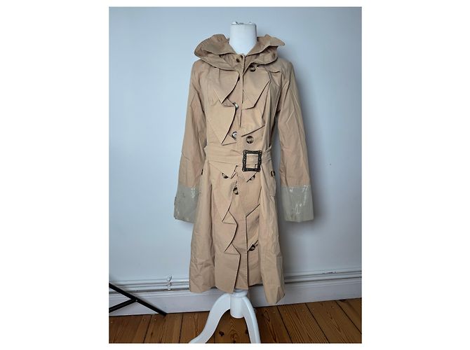 Chloé Vintage Chloe Cotton Trenchcoat Beige Brown XS - view 8