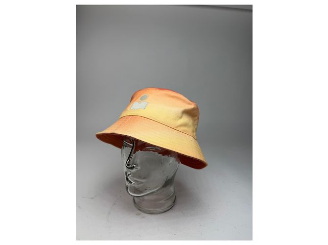 Cappello bucket logo Isabel Marant Giallo Arancione - vista 2