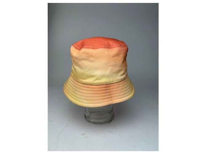 Cappello bucket logo Isabel Marant Giallo Arancione - vista 3