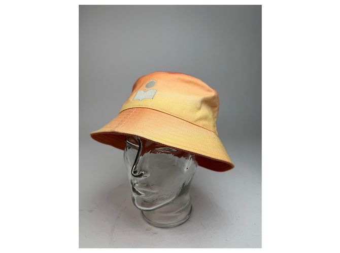 Cappello bucket logo Isabel Marant Giallo Arancione - vista 9
