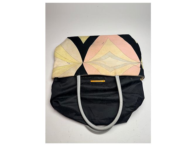 Vintage Emilio Pucci Canvas-Leder Tasche mehrfarbig Mehrfarben - Ansicht 3