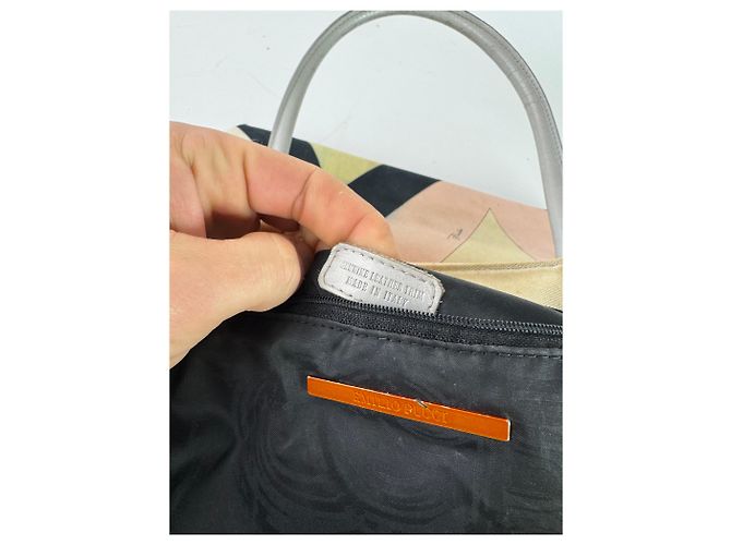 Vintage Emilio Pucci Canvas-Leder Tasche mehrfarbig Mehrfarben - Ansicht 4