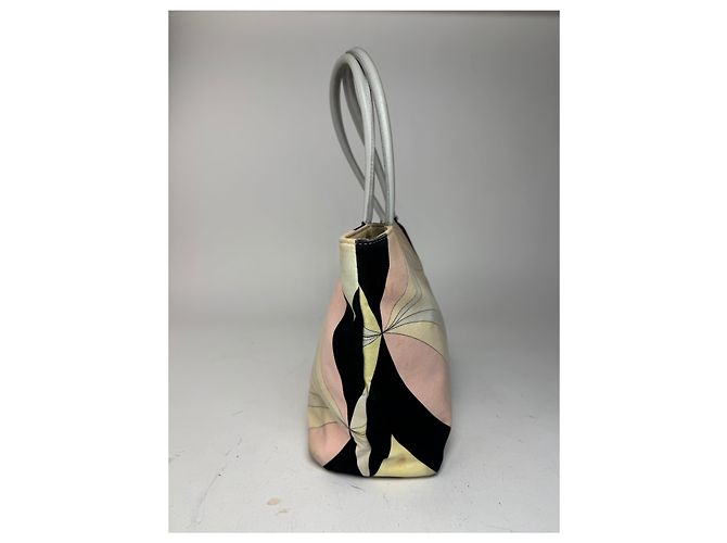 Vintage Emilio Pucci Canvas-Leder Tasche mehrfarbig Mehrfarben - Ansicht 6