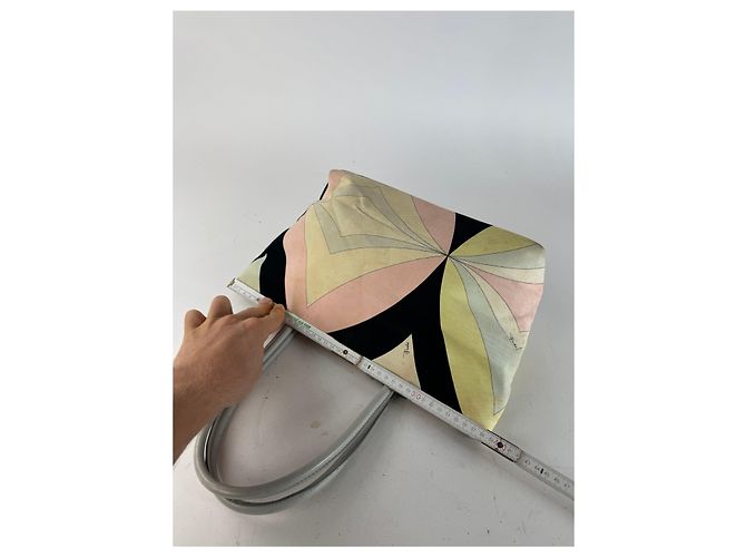 Vintage Emilio Pucci Canvas-Leder Tasche mehrfarbig Mehrfarben - Ansicht 8