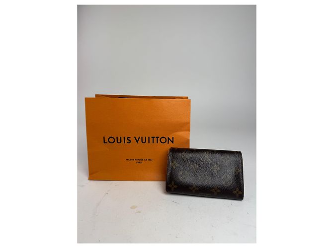Vintage Louis Vuitton Monogramm Leder Geldbörse Braun - Ansicht 2