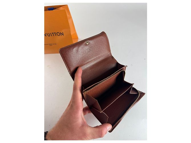 Vintage Louis Vuitton Monogramm Leder Geldbörse Braun - Ansicht 4