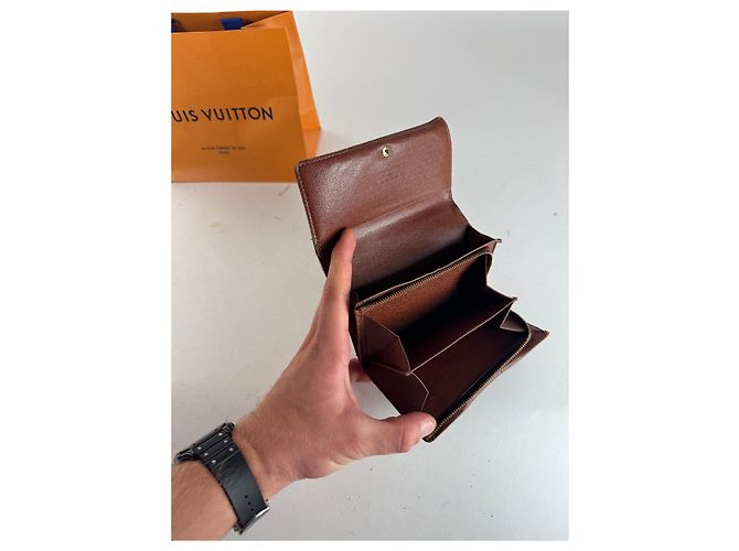 Vintage Louis Vuitton Monogramm Leder Geldbörse Braun - Ansicht 5