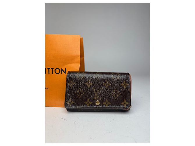 Vintage Louis Vuitton Monogramm Leder Geldbörse Braun - Ansicht 8