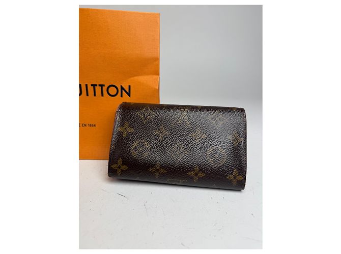 Vintage Louis Vuitton Monogramm Leder Geldbörse Braun - Ansicht 9