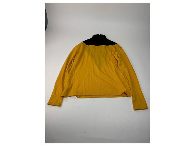 Maglione a collo alto vintage Dior nero e giallo M - vista 6