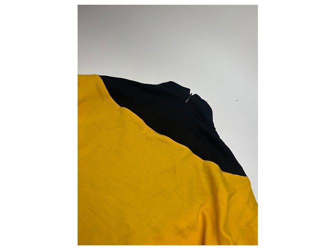 Maglione a collo alto vintage Dior nero e giallo M - vista 7