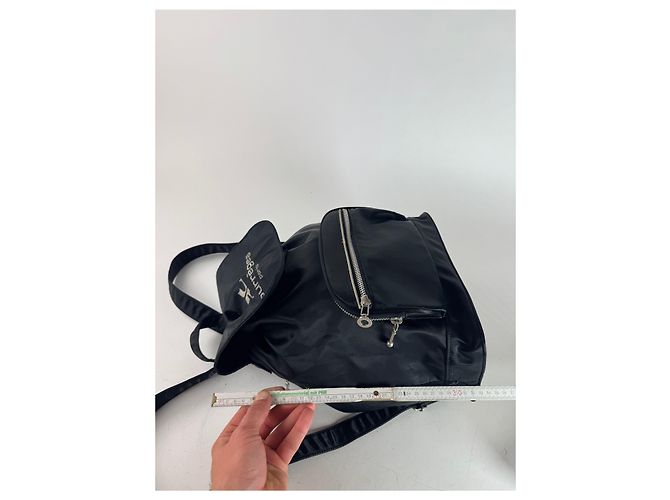 Vintage Courreges Polyester Rucksack Schwarz - Ansicht 10