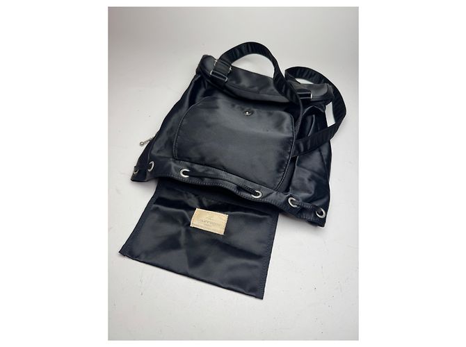 Vintage Courreges Polyester Rucksack Schwarz - Ansicht 4