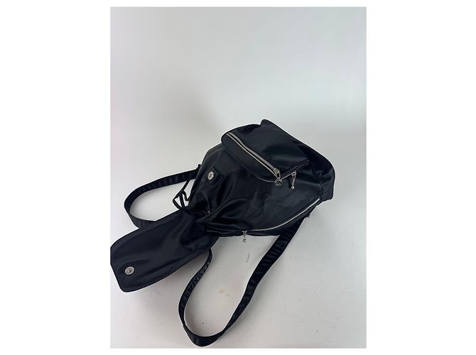 Vintage Courreges Polyester Rucksack Schwarz - Ansicht 8
