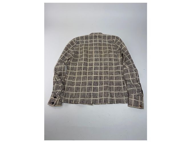 Camicia a quadri vintage Dior Nero Bianco M Marrone - vista 9