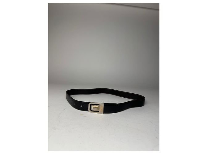 Vintage Givenchy Ledergürtel schwarz - Ansicht 4