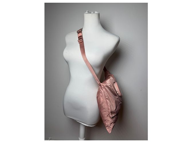 Vintage Issey Miyake Polyester 2Way Handtasche lila Pink - Ansicht 13
