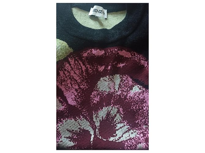 Kenzo Sweatshirt Blumenmuster Schwarz Mehrfarben - Ansicht 3