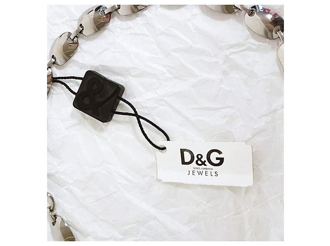 Colar refinado DOLCE & GABBANA em aço prateado com design 'grão de café' Prata - vista 10