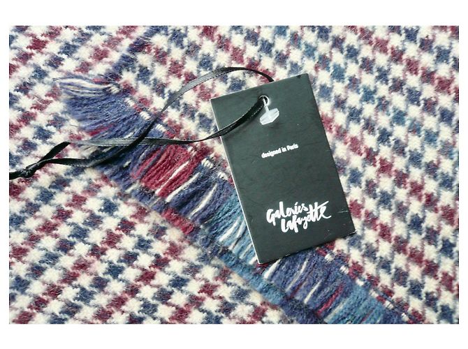 Autre Marque Immense mehrfarbige Stola mit neuem Etikett Marineblau - Ansicht 5