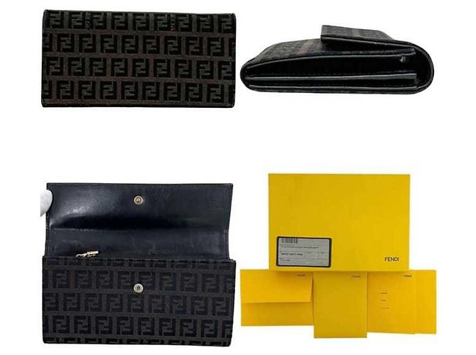 Zucchino Fendi FF braune Bifold-Geldbörse - Ansicht 3