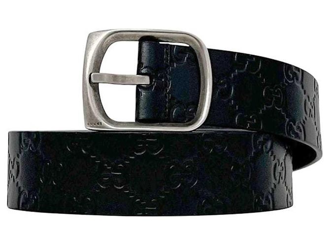 Schwarzer Leder-Gürtel von Gucci - Ansicht 2