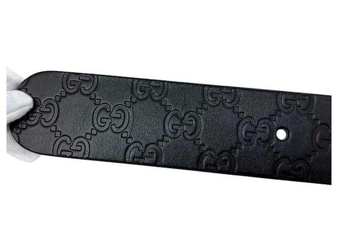 Schwarzer Leder-Gürtel von Gucci - Ansicht 9