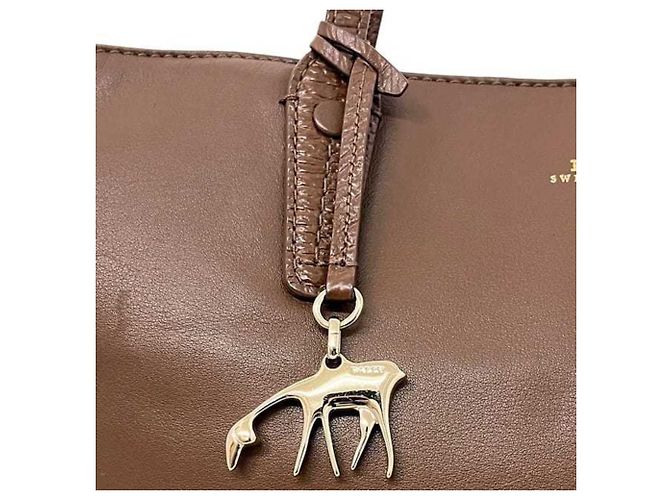 Bally braune Leder-Tote-Tasche - Ansicht 5