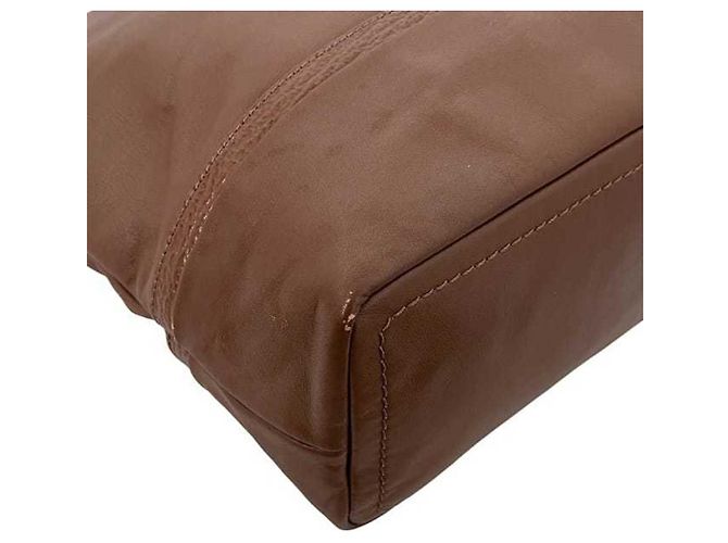 Bally braune Leder-Tote-Tasche - Ansicht 9