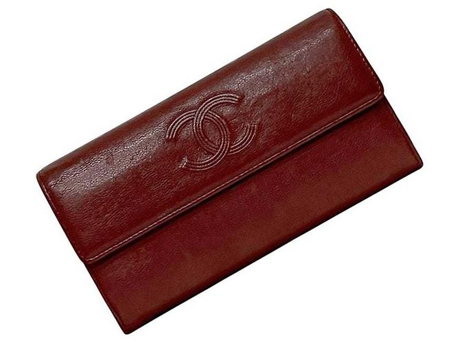 Cartera Larga Bordeaux Chanel Burdeos - vista 2