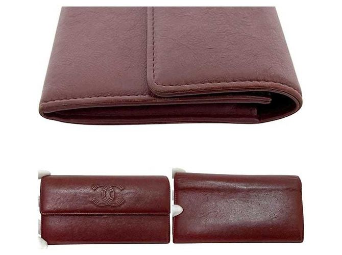 Cartera Larga Bordeaux Chanel Burdeos - vista 4