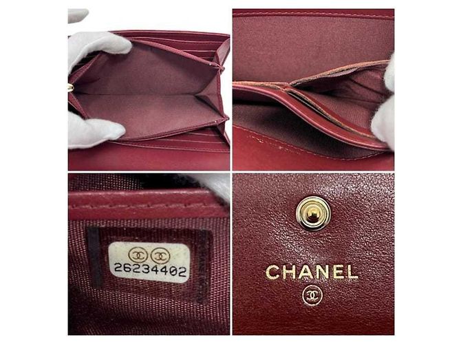 Cartera Larga Bordeaux Chanel Burdeos - vista 5